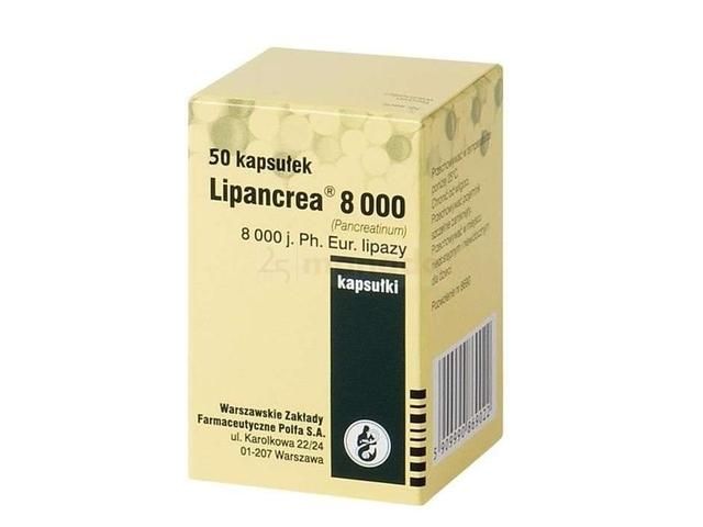 LIPANCREA 8000 x 50 capsules, pancreatin