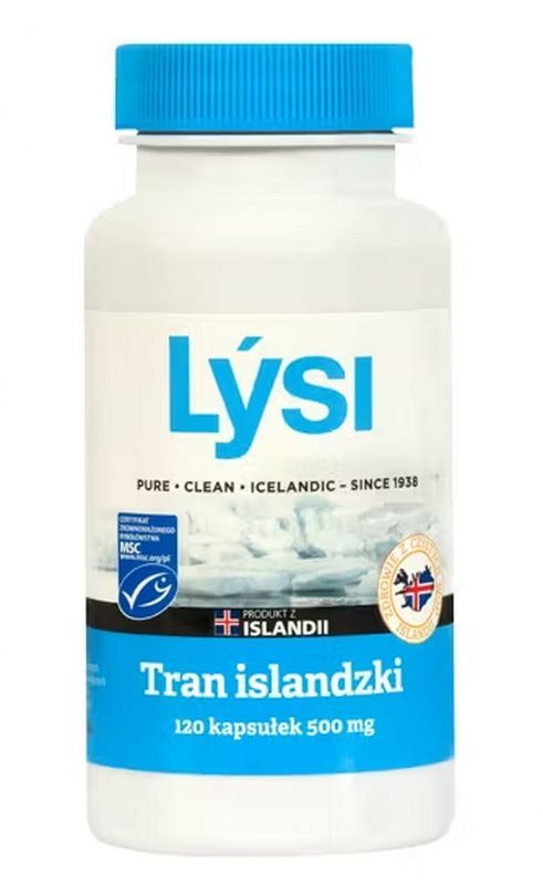LYSI Icelandic Cod Liver Oil 500 mg 120 capsules