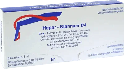 Liver diseases, HEPAR STANNUM D 4 ampoules UK