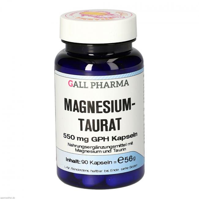 MAGNESIUM TAURATE 550 mg GPH Capsules 90 count