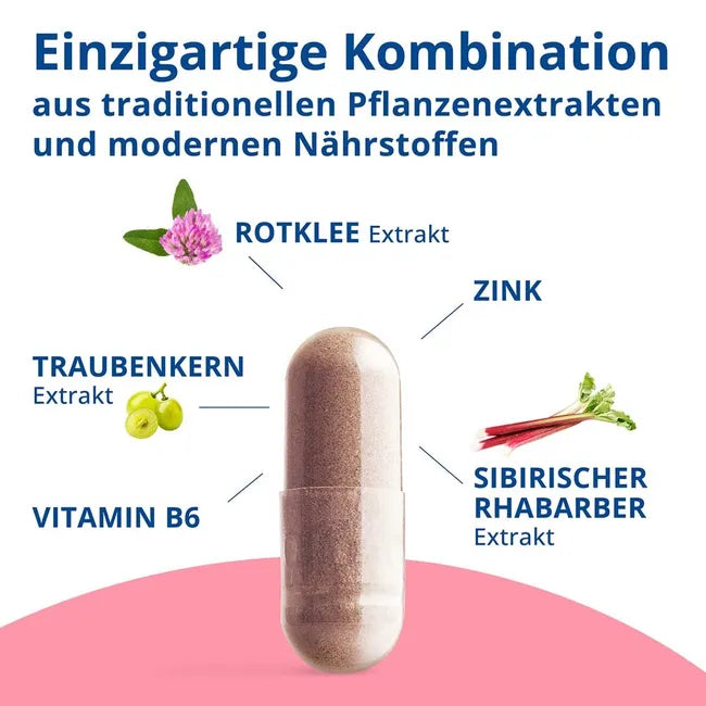 MENO VITAL Rhubarb Red Clover Grape Seed Vit. Capsules