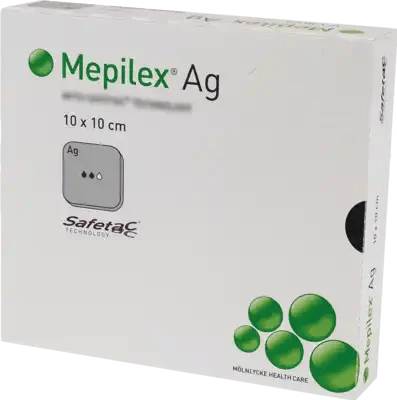 MEPILEX Ag foam dressing 10x10 cm sterile UK