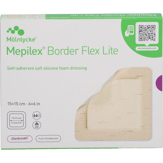 MEPILEX Border Flex Lite foam dressing 15x15 cm