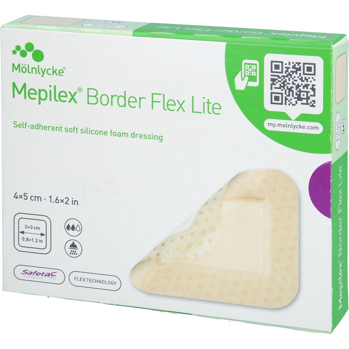 MEPILEX Border Flex Lite foam dressing 4x5 cm