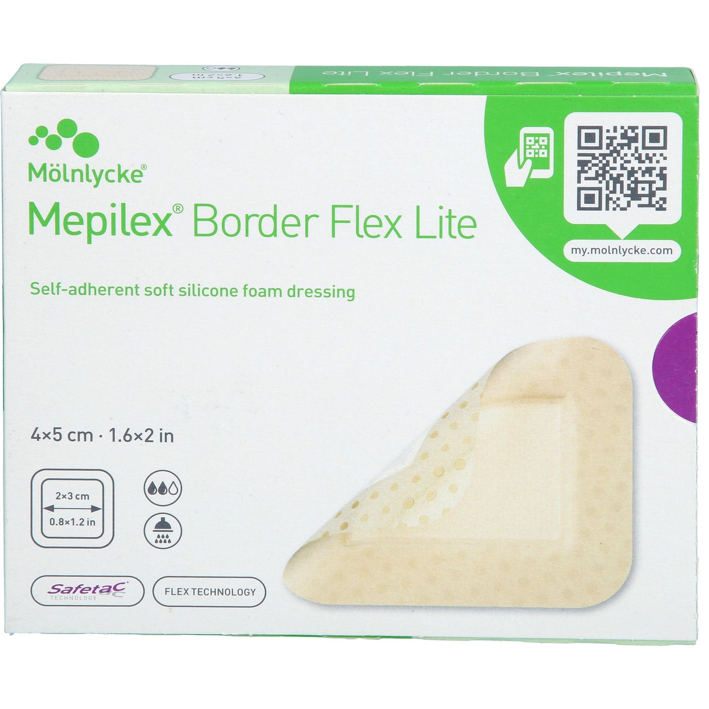MEPILEX Border Flex Lite foam dressing 4x5 cm