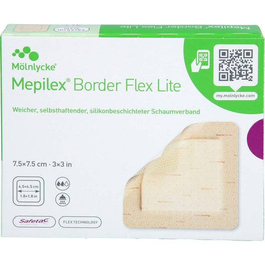 MEPILEX Border Flex Lite foam dressing 7.5x7.5 cm