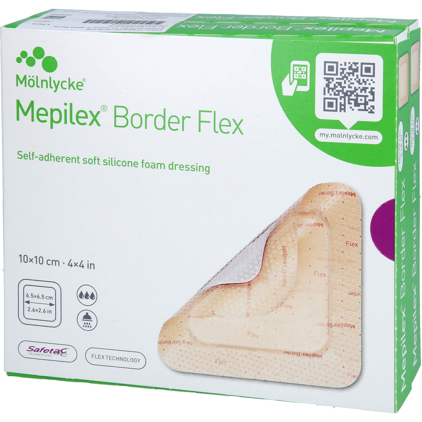 MEPILEX Border Flex Schaumverb.haft.10x10 cm