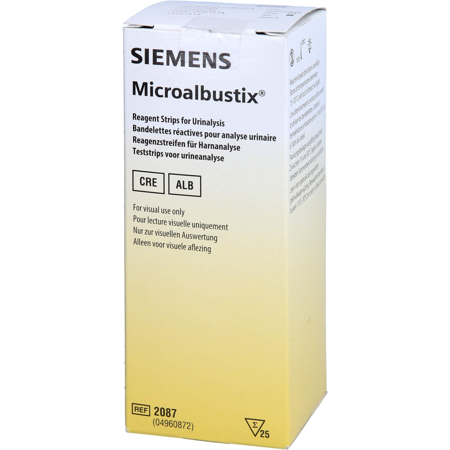 MICROALBUSTIX urine test strips, visually evaluable