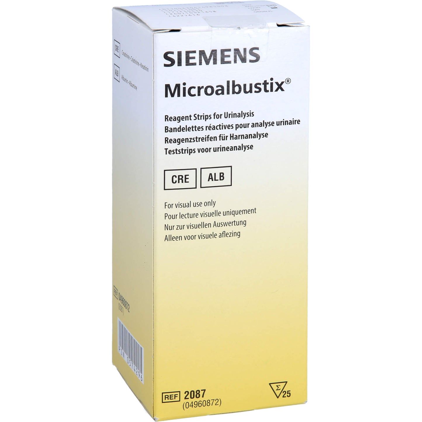 MICROALBUSTIX urine test strips, visually evaluable