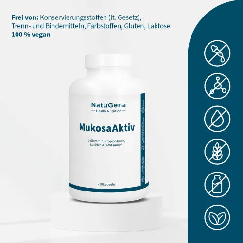 MUKOSAAktiv L-Glutamine+Propionic Acid Capsules 210 count - 3
