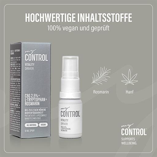 MY CONTROL Vitality CBG+L-Tryptophan+Rosemary Spray