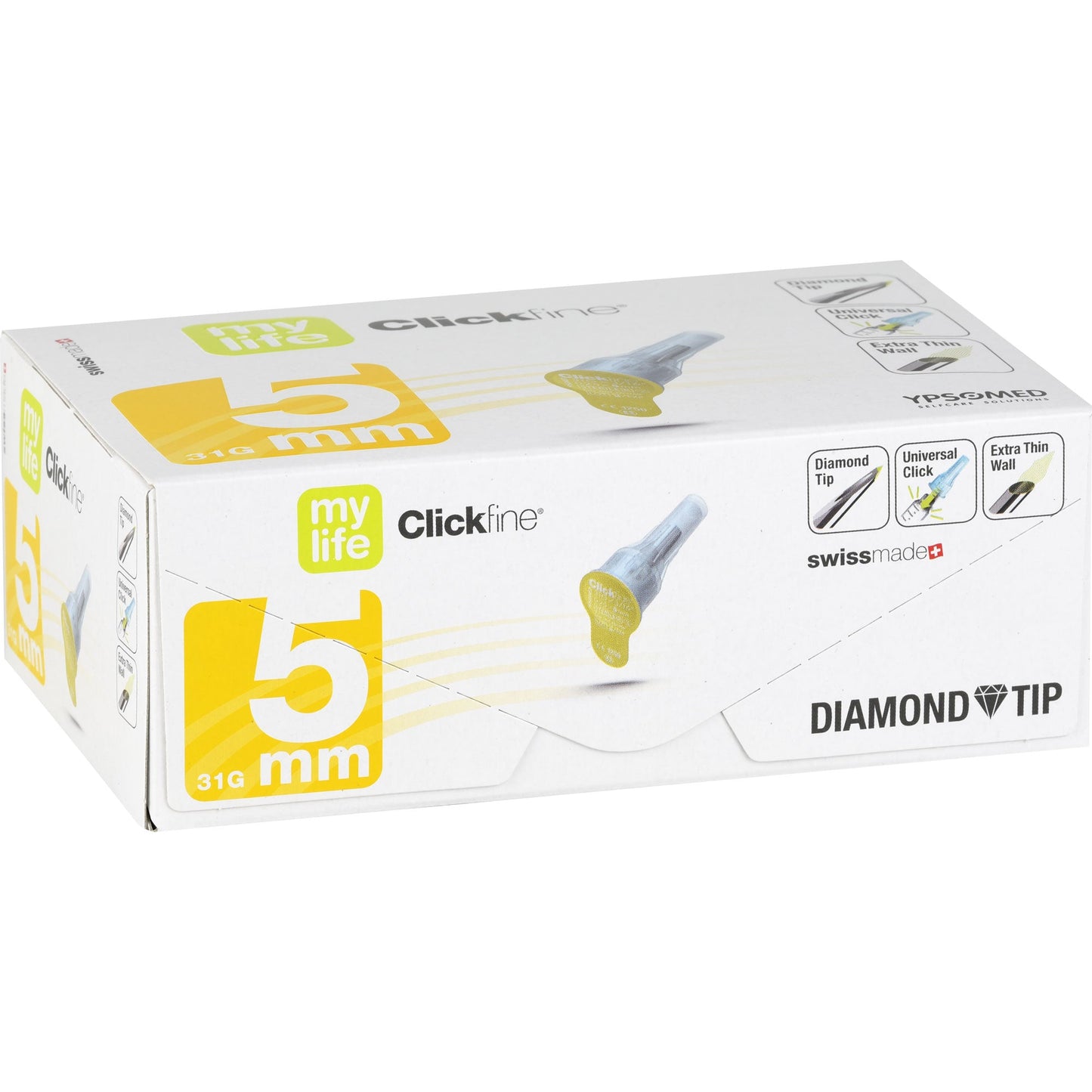 MYLIFE Clickfine pen needles 5 mm 31 G