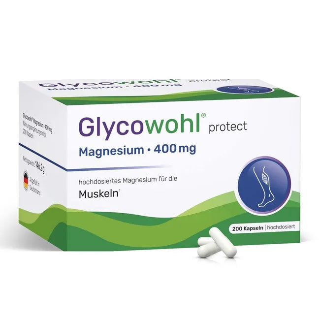 Magnesium 400 mg high dose vegan 200 capsules for vital muscles