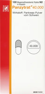 Maldigestion, Disorders of the exocrine pancreas, Panzytrat 40,000 capsules UK