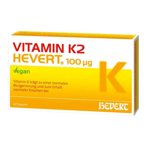 Menaquinone-7 (mk-7), VITAMIN K2 HEVERT 100 µg Capsules