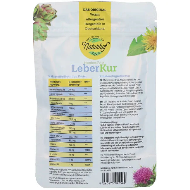 Most effective liver liver detox herbs, Naturhof Liver Cure Premium Forte