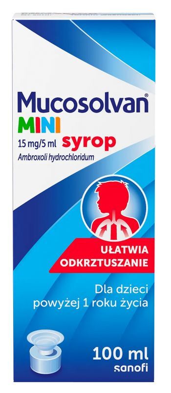 Mucosolvan MINI 0,015g / 5ml syrup 100ml children aged 1 year+, children cough
