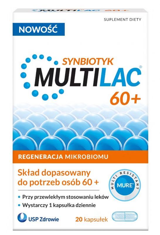 Multilac Synbiotic 60+ 20 capsules