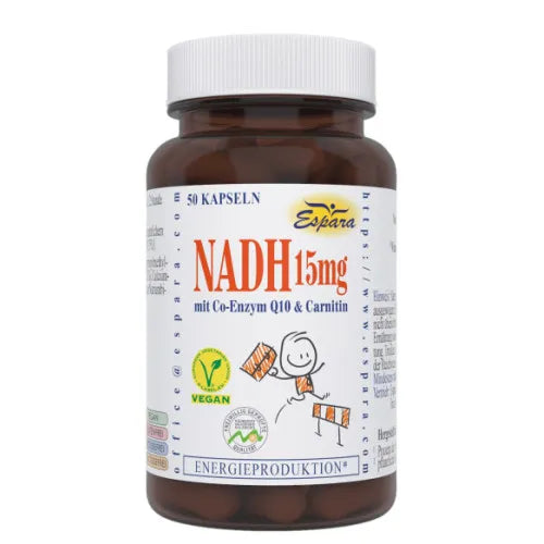 NADH 15 mg capsules, 50 count