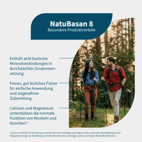 NATUBASAN 8 base powder calcium + magnesium vegan 180 g