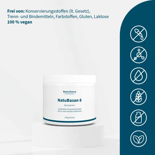 NATUBASAN 8 base powder calcium + magnesium vegan 180 g