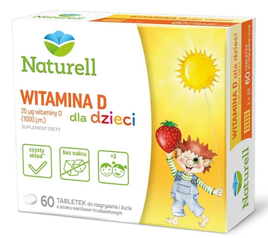 NATUREL Vitamin D for Children 60 Chewable Tablets