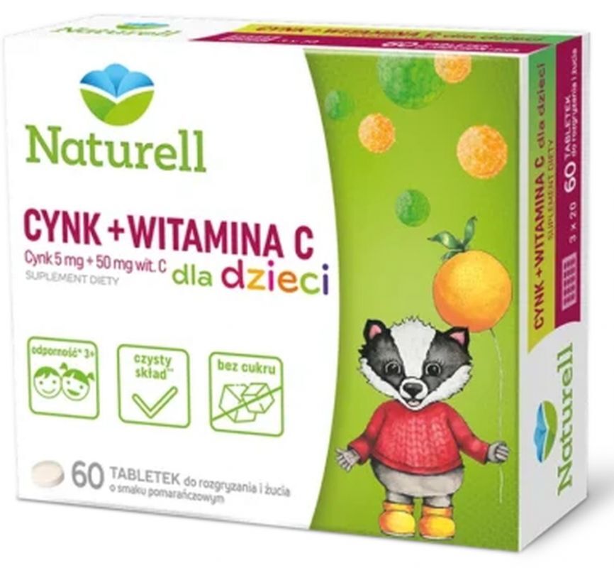 NATUREL Zinc + Vitamin C for children 60 tablets