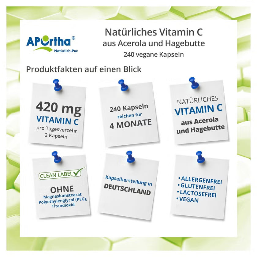 NORDHIT natural vitamin C vegetarian capsules 240 pcs