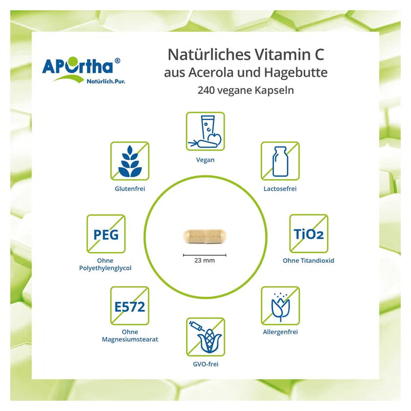 NORDHIT natural vitamin C vegetarian capsules 240 pcs