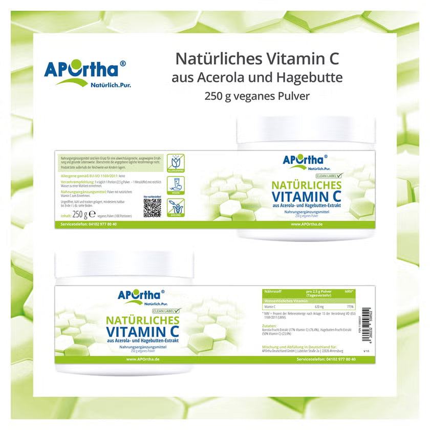 NORDHIT natural vitamin C vegetarian powder