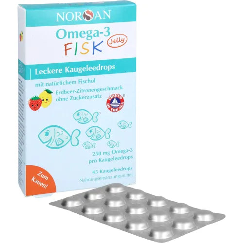 NORSAN Omega-3 FISK Jelly for children's dragees