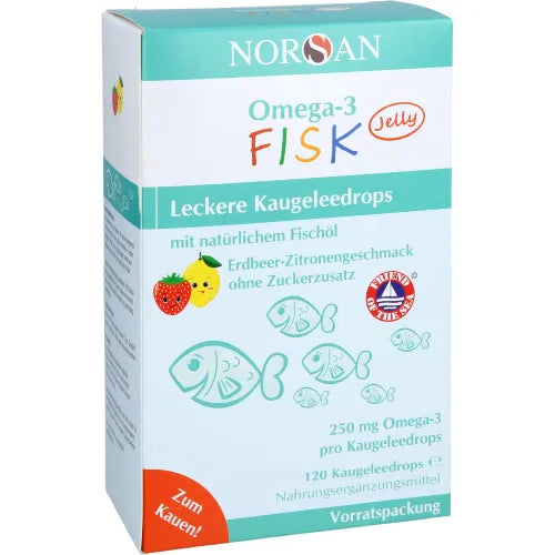 NORSAN Omega-3 FISK Jelly for children drag storage 120 pieces