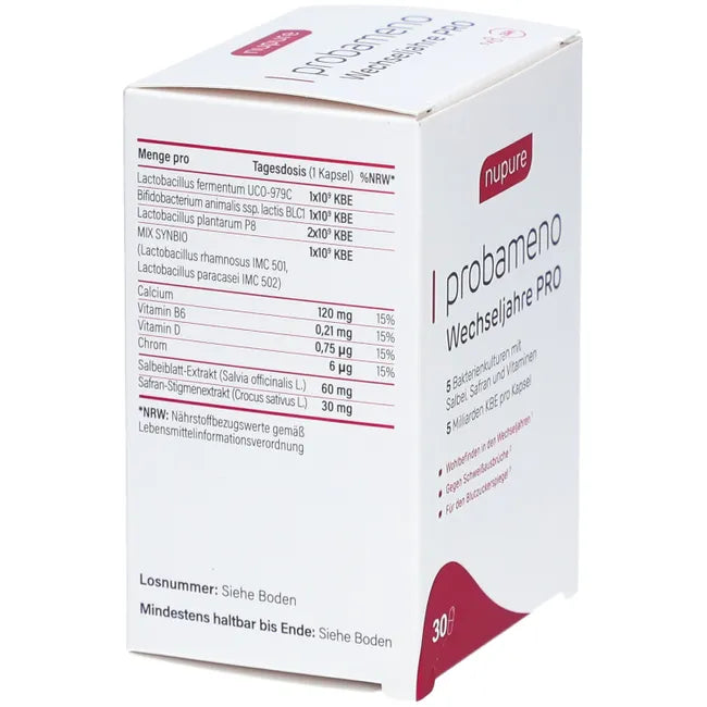 NUPURE probameno lactic acid bacteria + menopause PRO