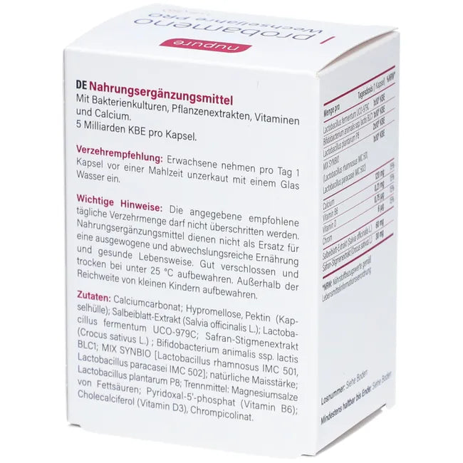 NUPURE probameno lactic acid bacteria + menopause PRO