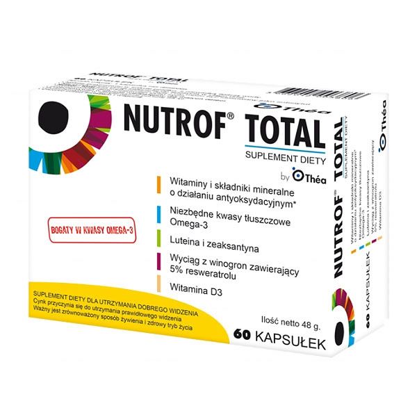 NUTROF TOTAL x 60 capsules, vitamins for eye health