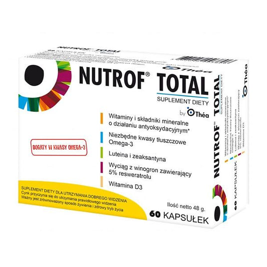 NUTROF TOTAL x 60 capsules, vitamins for eye health