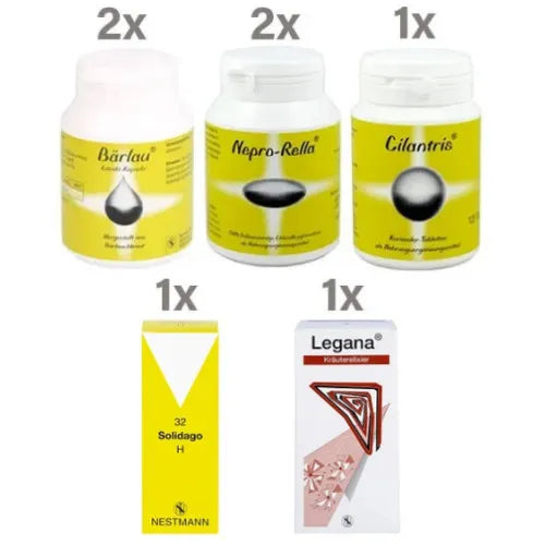 Nepro-Rella (Chlorella) Bear's garlic Cilantris (Coriander) Dr. Klinghardt Set plus