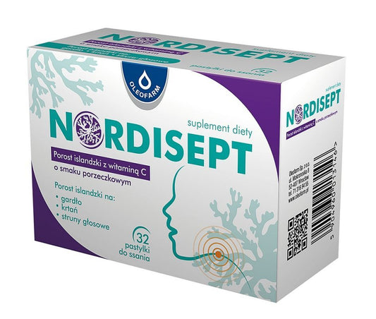 Nordisept Icelandic Lichen with Vitamin C, blackcurrant