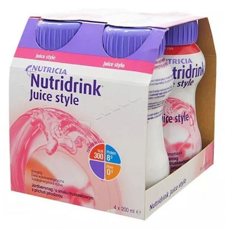 Nutridrink Juice style strawberry flavor 4 x 200ml