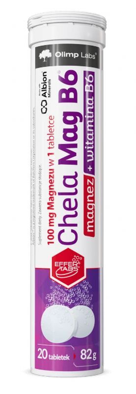 OLIMP Chela-Mag B6 x 20 effervescent tablets highly absorbable form of magnesium