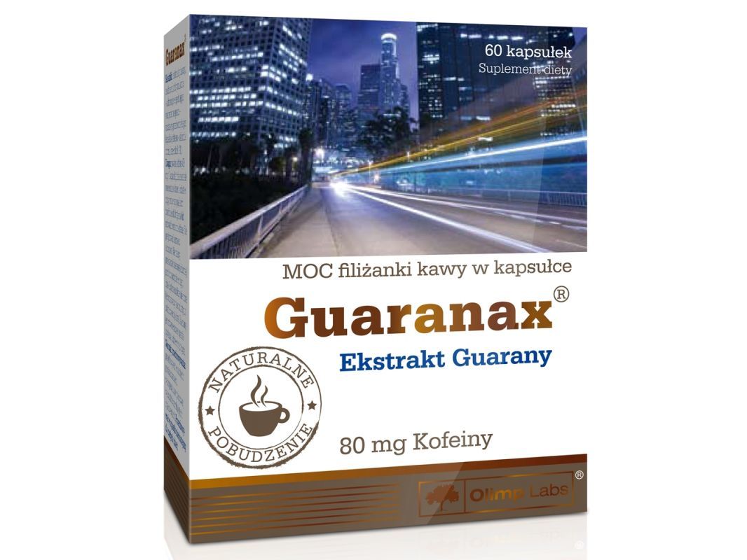 OLIMP Guaranax x 60 capsules, guarana, psychophysical reduces appetite
