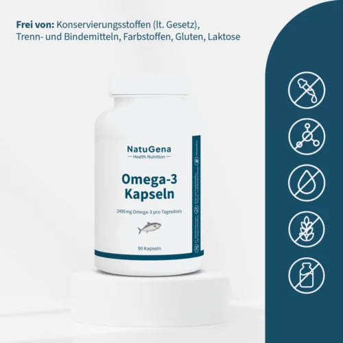OMEGA-3 CAPSULES Fish Oil 705 mg DHA 1390 mg EPA - 6