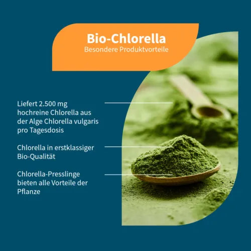 ORGANIC CHLORELLA from the algae Chlorella vulg.Pressl. 500 pieces