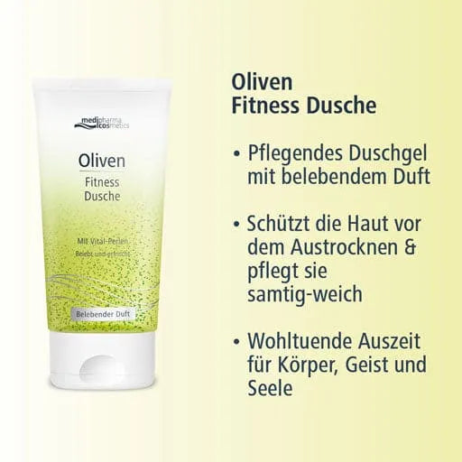 Olive oil, panthenol, OLIVEN FITNESS shower