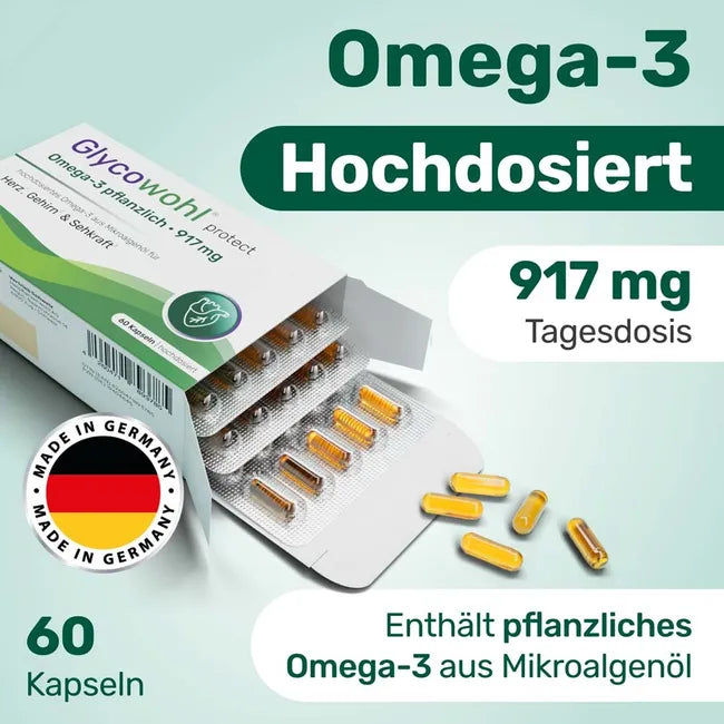 Omega-3 Capsules 917 mg vegan + DHA + EPA + DPA