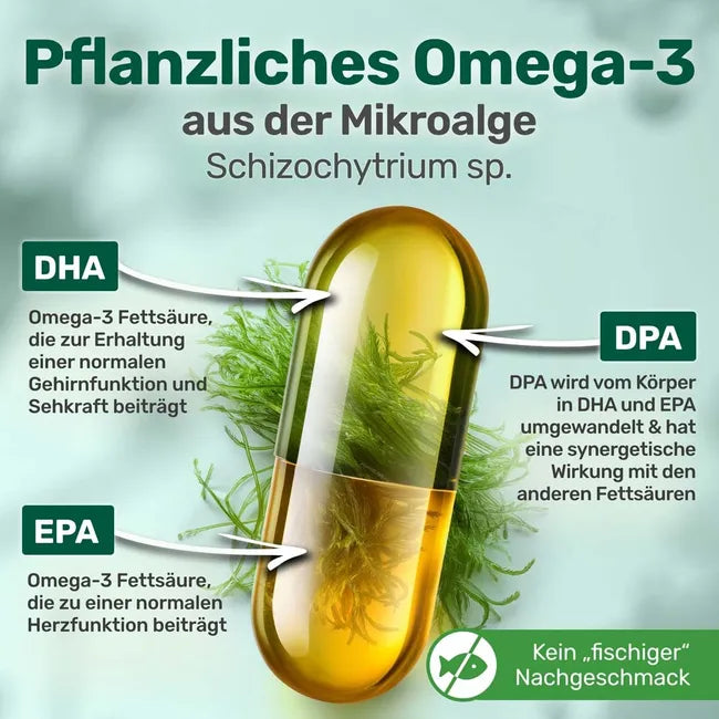 Omega-3 Capsules 917 mg vegan + DHA + EPA + DPA