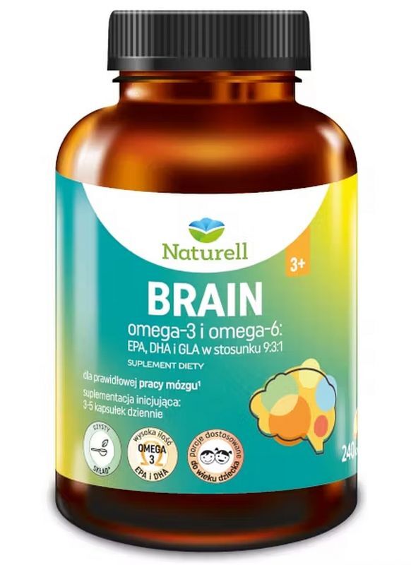 Omega-3 and omega-6 fatty acids NATUREL Brain 240 capsules