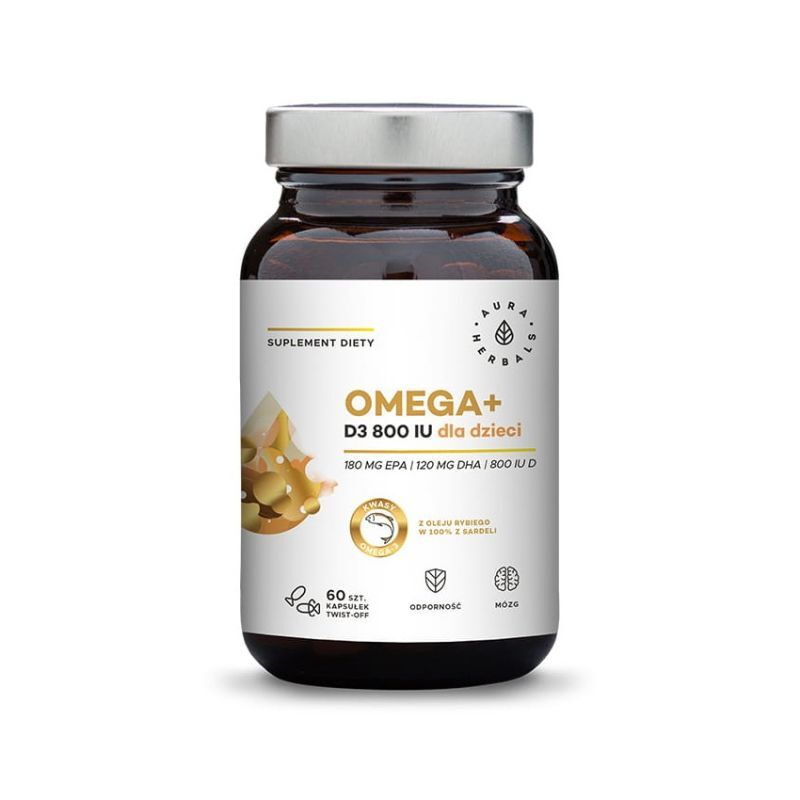 Omega+ Vitamin D3 800 IU for children 60 twist-off capsules