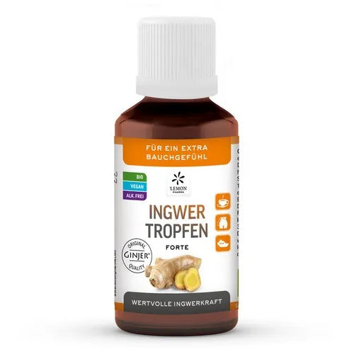 Organic Ginger Root GINGER GINJER forte drops 50ml