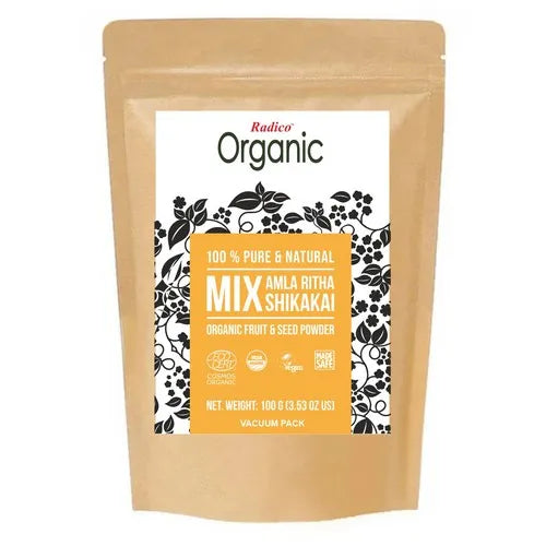 Organic Herbal Care Powder Mix Amla, Shikakai and Ritha 100 g